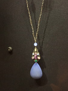 Silver, amethyst, and chalcedony sautoire by Sybil Dunlop, c. 1925